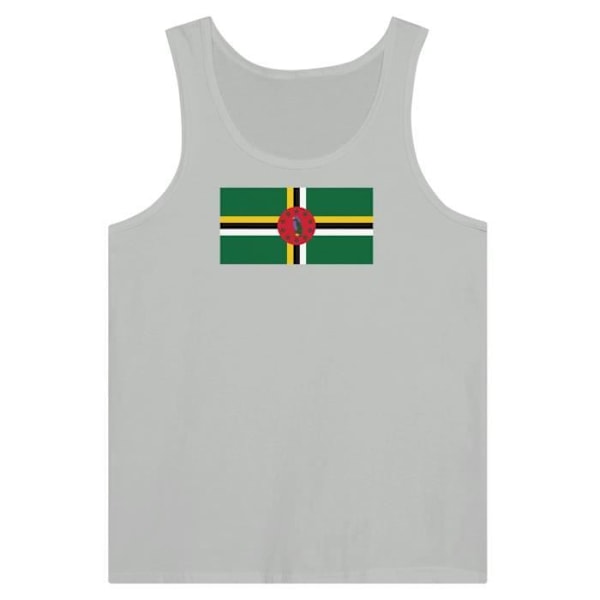 Dominica Flag Tank Top i Grå Grå M