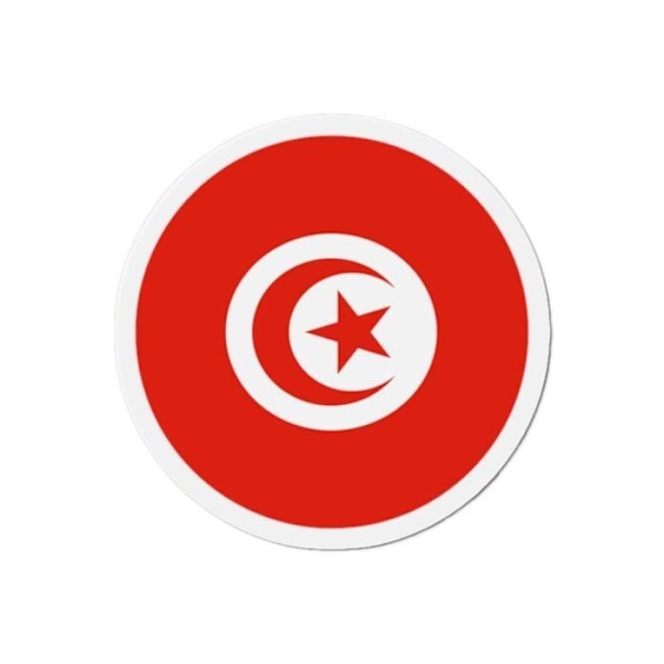 Rund magnet Tunisiens flagga 50 stycken i 6cm