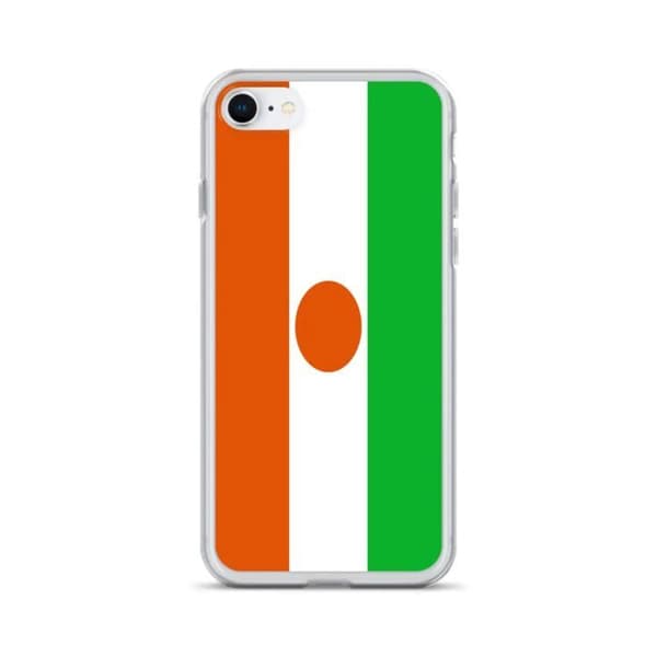 Coque pour iPhone - Drapeau du Niger - iPhone 8 - Silicone souple - Design fin - Protection complète Nigers flagga