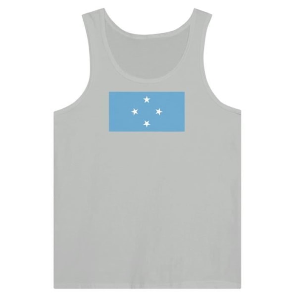 Mikronesiens Flag Tank Top i Grå Grå XL