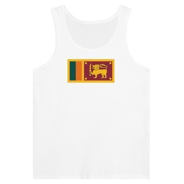 Sri Lanka Flag Tank Top i Vit Vit jag