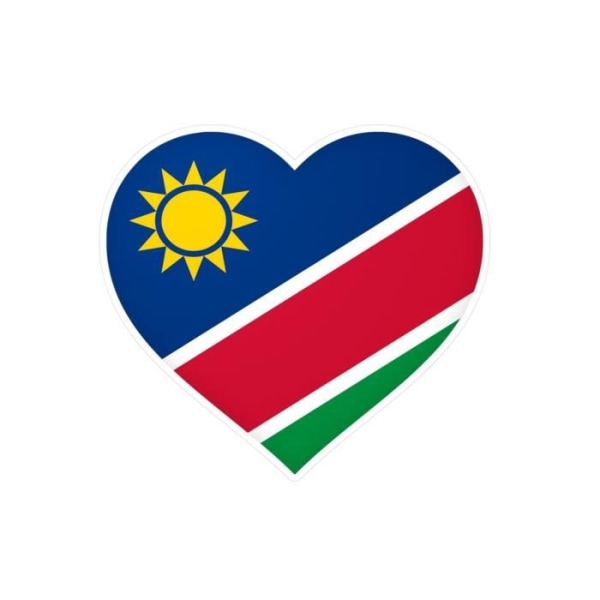 Hjärtklistermärke Namibias flagga 6 cm i 1000 bitar