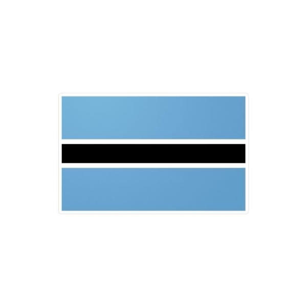 Klistermärke Botswanas flagga 8,0x13,0cm i 1000 bitar
