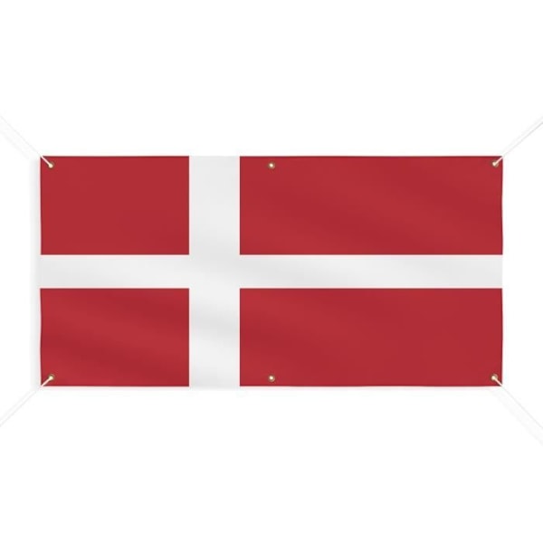 Banner Flag of Denmark 6 öljetter 60x120cm i polyester