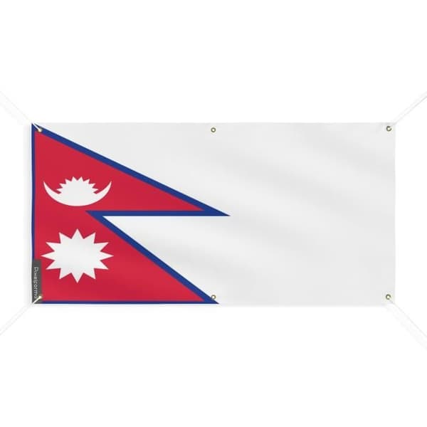 Nepalin lippubanneri 6 silmukkaa 80x160cm polyesteriä