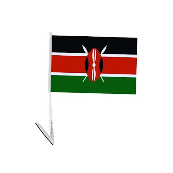 Klæbende Kenyas flag 1 stk 14x21cm