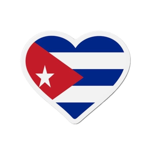 Cuba Flag Heart Magnet 50 stycken i 7cm