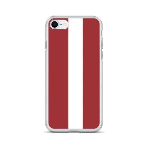 Coque iPhone 7 - PIXELFORMA - Lettisk Flag - Blødt silikone - Fuld beskyttelse Lettlands flagga