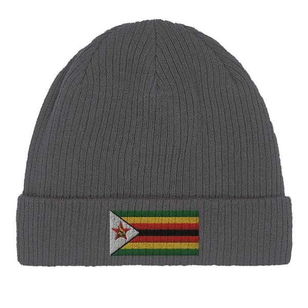 Hatt - Flagga Zimbabwe - Grå - 100% bomull - Fast storlek - Ren design Grå