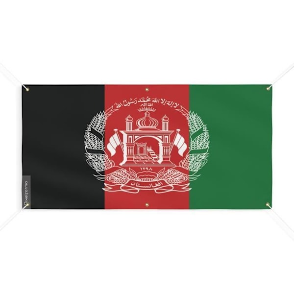 Banner Flag of Afghanistan 6 Øjer 190x380cm i polyester