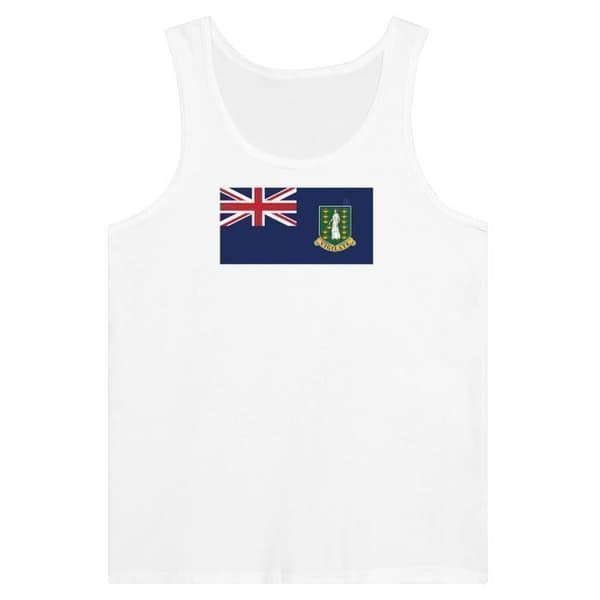 Linne - Brittiska Jungfruöarnas flagga - Vit - 100 % bomull - Slim fit - Blandat Vit jag