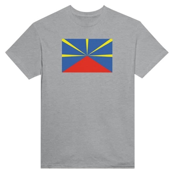 Reunion Island Flag T-shirt i grå farve Grå XXXXL