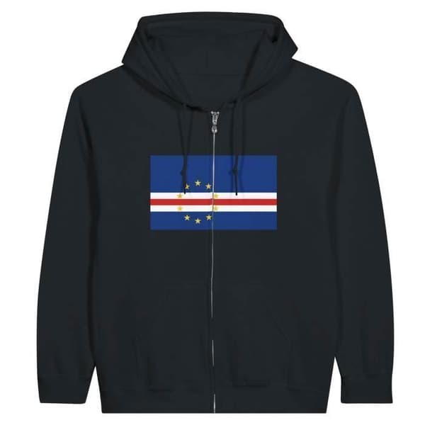Hættetrøje - PIXELFORMA - Kap Verde Flag - Sort - Polyester-Bomuld - Lange ærmer Svart M
