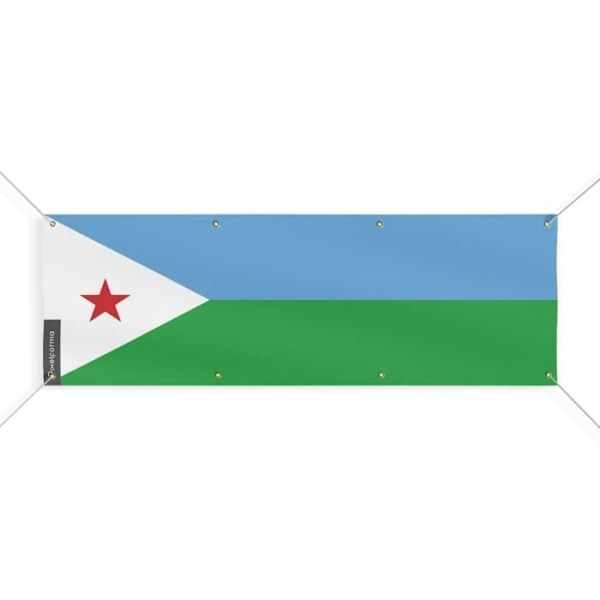 Banner Flag of Djibouti 8 öljetter 50x150 cm