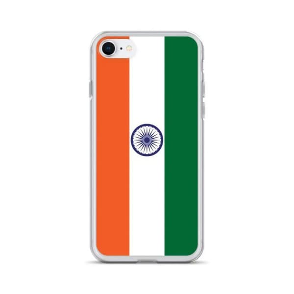 Coque iPhone - Indien Flag - iPhone 7 Plus - Blød - Multifarvet - Vertikal Flerfärgad