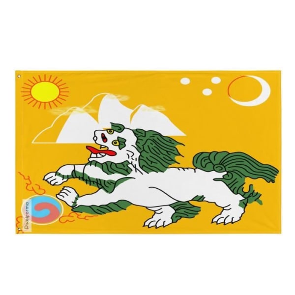 Tibets flagga från 1920 till 1925 128x192cm i polyester