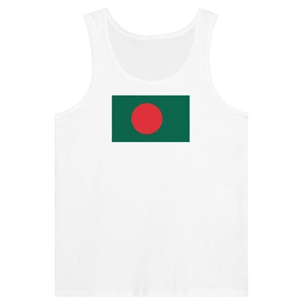 Bangladesh Flag Tank Top i Vit Vit XS