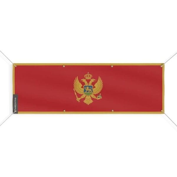 Banner Flag Montenegro 8 Øjer 190x570 cm