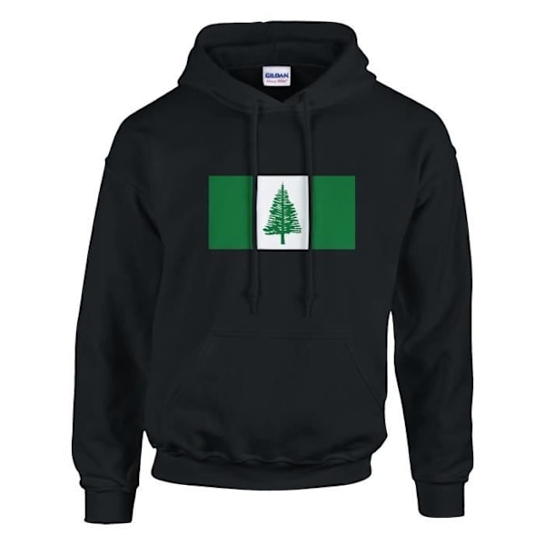 Musta Norfolk Island Flag -huppari Svart XXXL