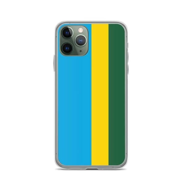 iPhone cases - Multicolor - Rwanda Flag - Soft - Compatible with iPhone 11 Pro - Unique design Flerfärgad