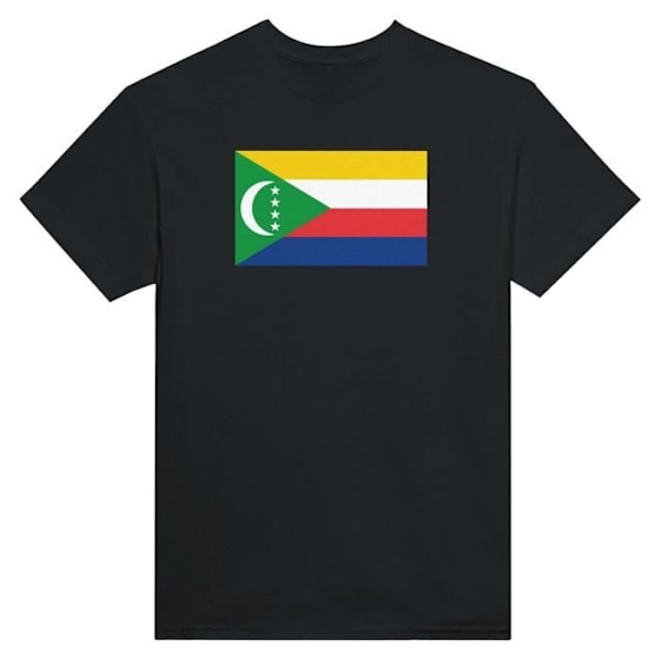 Comorerne Flag T-shirt i sort farve Svart jag