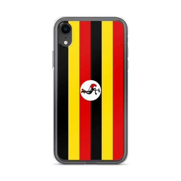 Coque til iPhone - PIXELFORMA - iPhone XR - Uganda Flag - Tyndt og let design - Blød silikone Flerfärgad