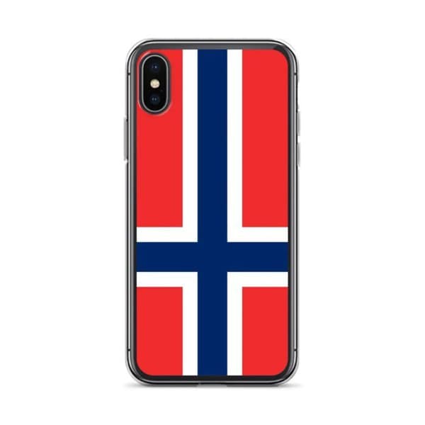 Coque iPhone XS - PIXELFORMA - Drapeau af Norge - Fuld beskyttelse - Blød silikone - Fleksibel Norges flagga