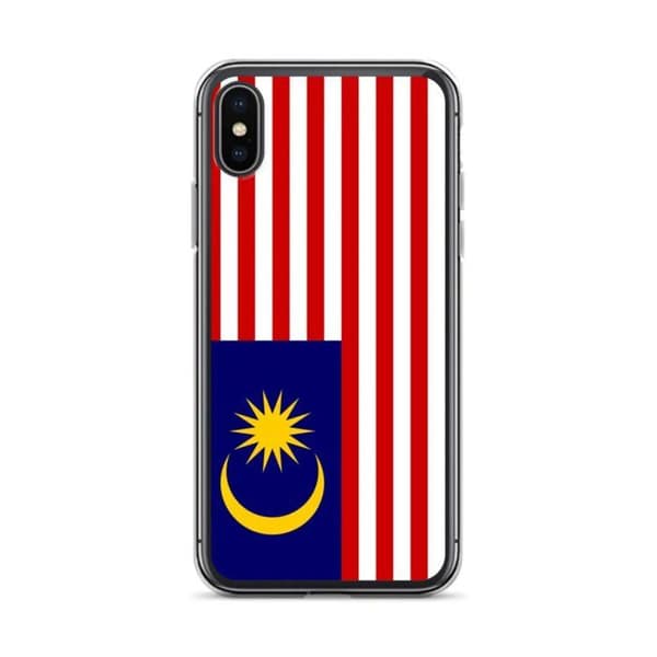 Coque iPhone XS - PIXELFORMA - Malaisisk flag - Blødt silikone - Fuld beskyttelse - Flekibelt Malaysiska flaggan
