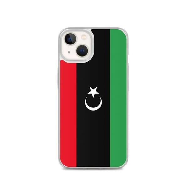 Coque til iPhone - Libyen - iPhone 13 - Blød silikone - Fin og let design - Maksimal beskyttelse Libyens flagga