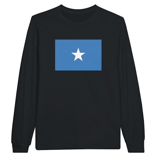 Somalia Flag pitkähihainen musta T-paita Svart XXXL