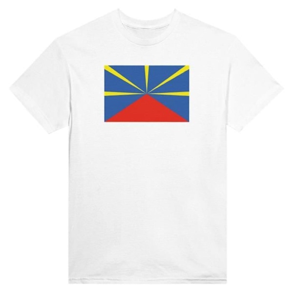 Reunion Island Flag T-paita valkoisena Vit XXXXXL