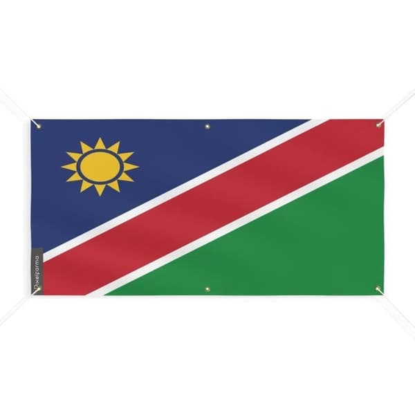 Bannernämnare Namibia - PIXELFORMA - 6 Öglor - Hållbar polyester - Digital termotransfer