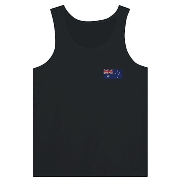 Heard och MacDonald Island Flag Embroidery Tank Top i Svart Svart M