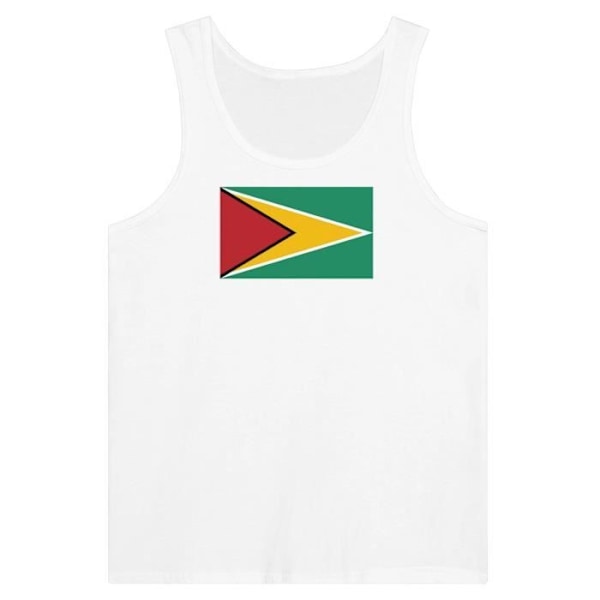 Guyana Flag Tank Top i hvid Vit XXL