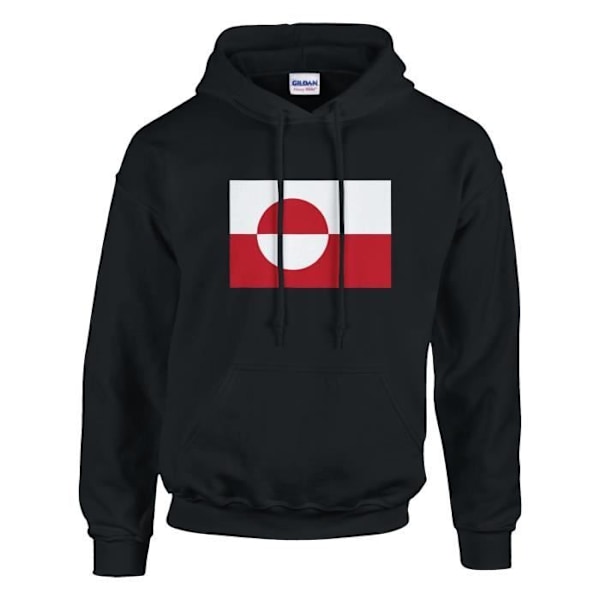 Greenland Flag -huppari mustana Svart XXXXXL