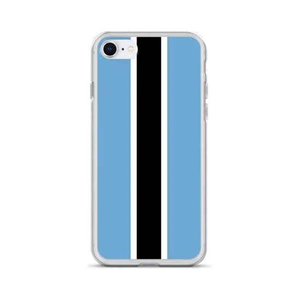 Coque - PIXELFORMA - iPhone 7 - Färger av Botswana - Komplett skydd - Mjuk Botswanas flagga