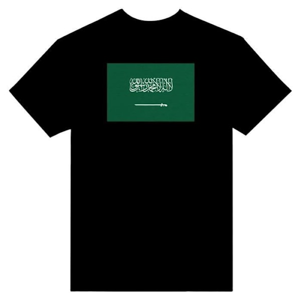 Saudi-Arabien Flag T-shirt i sort farve Svart S