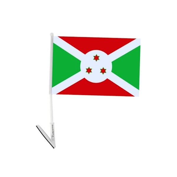 Selvklæbende flag Burundi 10 stykker 14x21cm