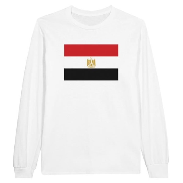 Egypt Flag langærmet T-shirt i hvid Vit XXXL