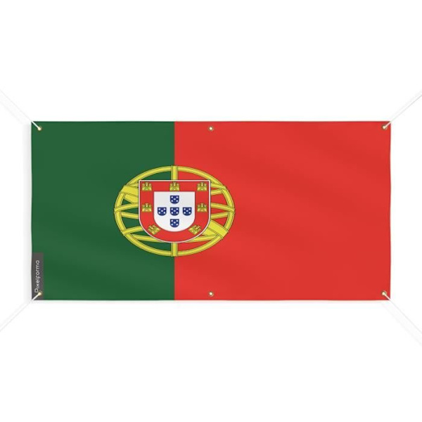 Portugalin lippu 6 silmukkaa 190x380cm polyesteriä