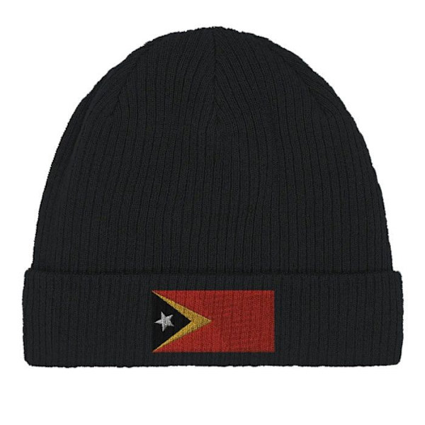 Bonnet Drapeau Østtimor i Sort Svart