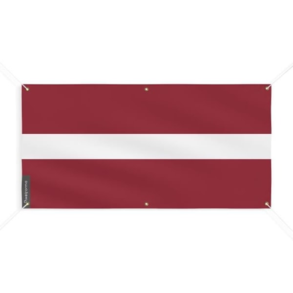 Lippu Latvian lippu 6 silmukkaa 130x260cm polyesteriä