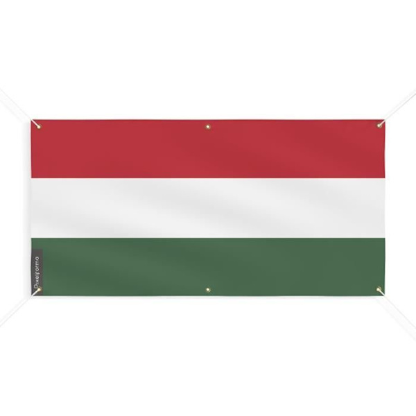 Unkarin lippulippu 6 silmukkaa 90x180cm polyesteriä
