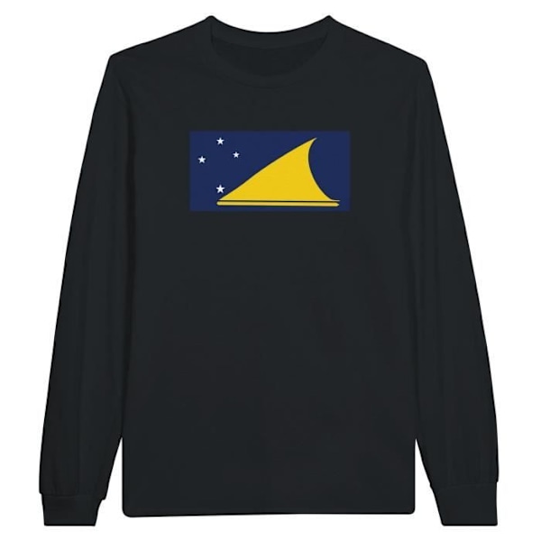 Tokelau Flag pitkähihainen musta T-paita Svart M