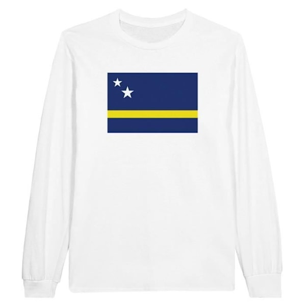 Curacao Flag Långärmad T-shirt i Vit Vit XL