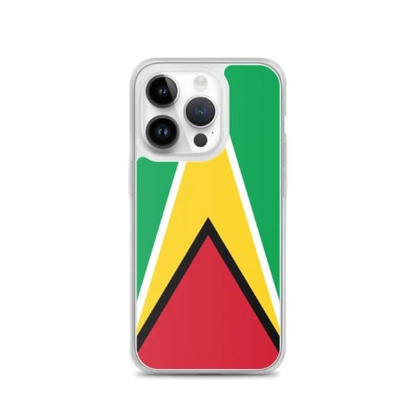 Coque Telefon Flag Guyana - iPhone 14 Pro Flerfärgad