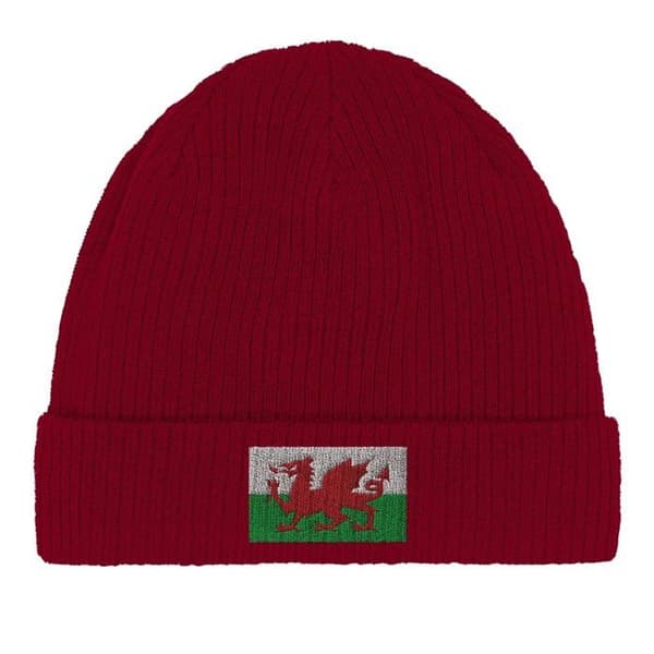 "Rød Wales Flag Hat" Röd