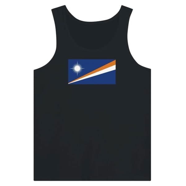 Marshall Islands Flag Tank Top i sort Svart M