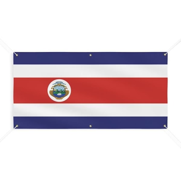 Banner Flag of Costa Rica 6 öljetter 80x160cm i polyester