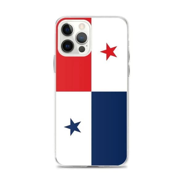 Coque iPhone - Panama Flag - iPhone 12 Pro Max - Blød - Multifarvet - Transparent silikone Flerfärgad